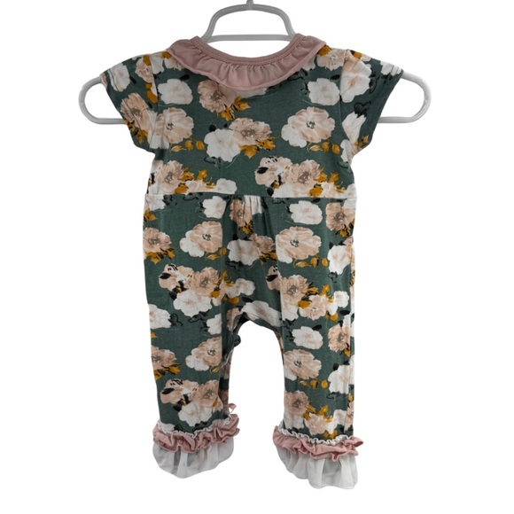 Baby Balooga ruffle Charming Floral Kids Romper flower accent 12-18 mo girly - Picture 2 of 9